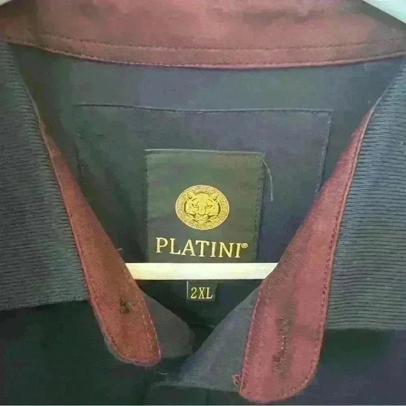 Platini 2XL Navy Rhinestone Polo - Picture 3 of 7